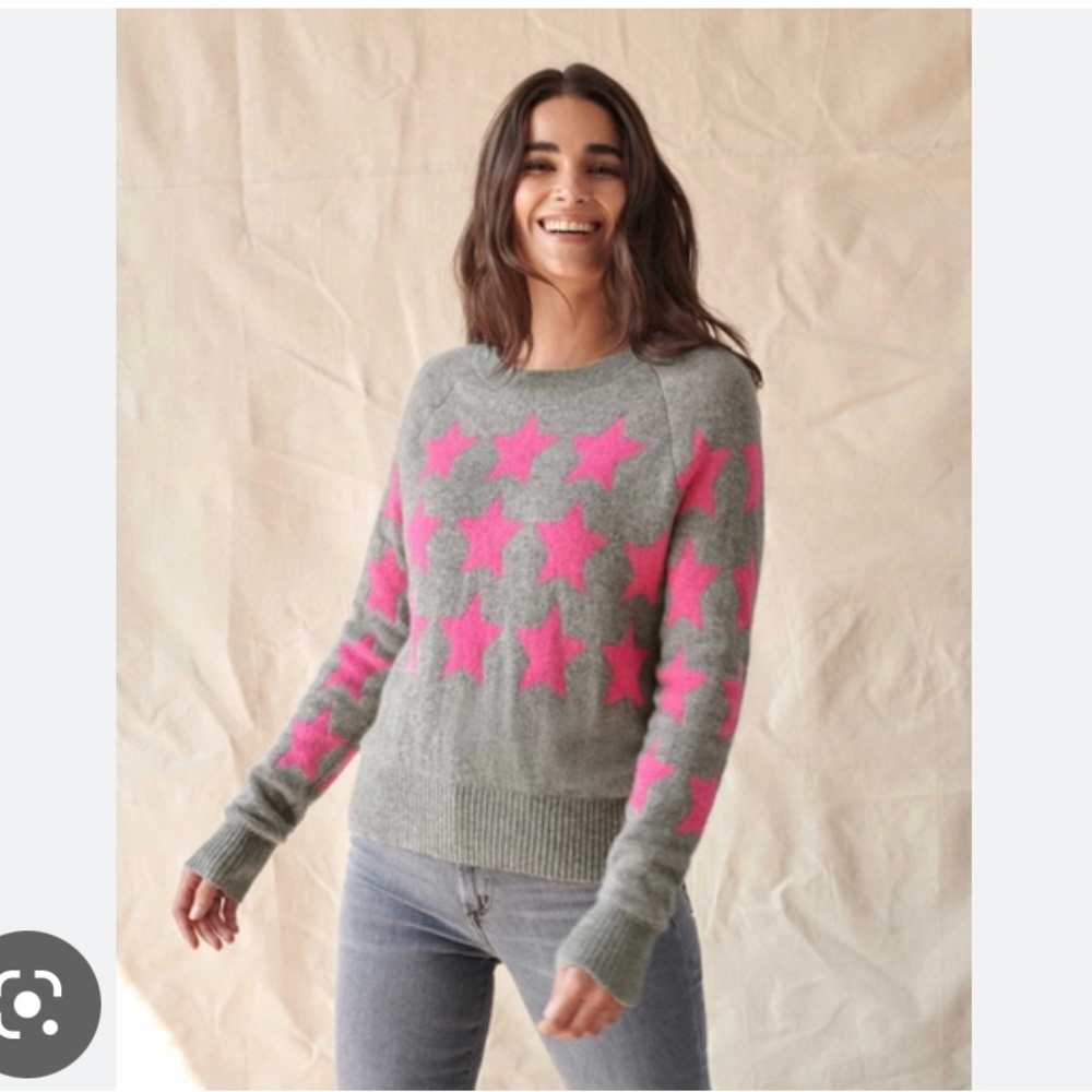 White + Warren Cashmere Intarsia Sweater